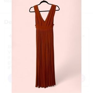 Elegant Rust Maxi Dress